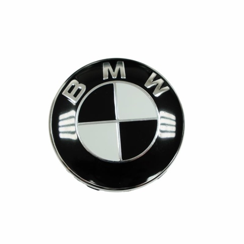 Колпачок ступицы BMW 57/55 10 ножек черный/белый (217208) фото 4