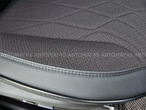 Чехлы  накидки на сиденье экокожа+жаккард черный трансформер с отдельным подголовником компл S.Fota фото 5