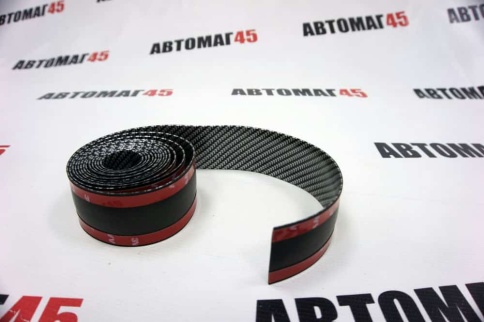 Защитная накладка на пороги авто универсальная карбон 3м фото 3