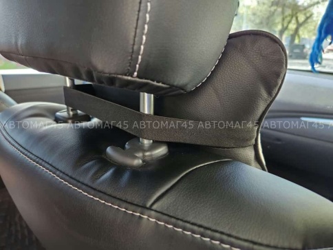 Maximal Подушка косточка под шею велюр черная с синей ниткой 26х19см 1шт    фото 7