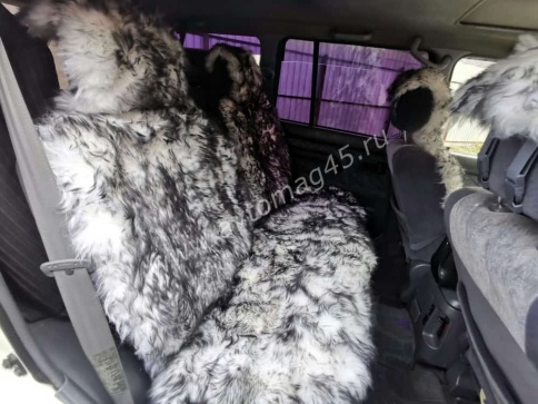 PSV Jolly Extra Накидки на сиденье длинный ворс бело-черный 140x50 комплект 5шт    фото 10