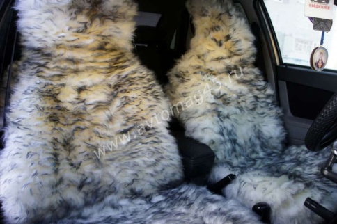 Maximal Накидка  длинный ворс пепельный 140х55см 2шт    фото 7