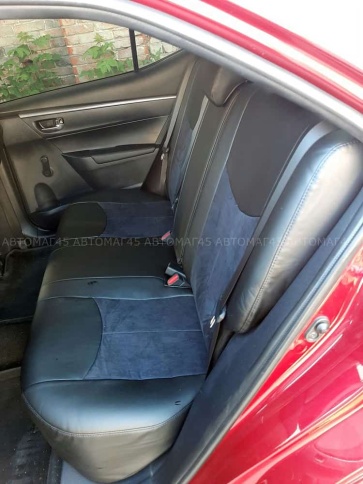 PSV  Авточехлы  Toyota Corolla Тойота Королла 2013-2019г экокожа алькантара черная ромб    фото 7