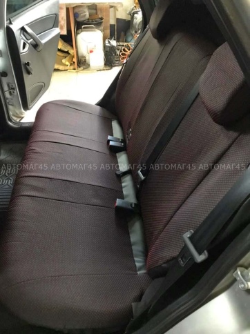Авточехлы  Лада Granta Гранта  2/3 с 08.2018г жаккард красный    фото 9