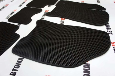 EVA ЭВА  коврики в салон LADA Vesta Веста Vesta SW SW Cross NG черные черный кант рис ромб комп 5шт фото 2