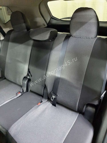 Авточехлы  Nissan X-Trail Ниссан Х-Трейл 2013-2022г кузов T32 жаккард серый Ижевск   фото 8