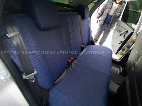 Авточехлы  Лада Granta Гранта  1/1 с 08.2018г жаккард синий    фото 10
