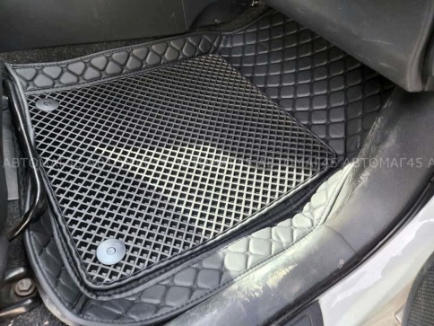 Коврики универсальные с бортиком экокожа съемный eva черный комплект 5шт    фото 15