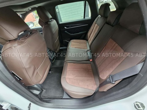 Чехлы  накидки на сиденье экокожа+алькант коричн трансформер с отдельным подголовником комплект Fota фото 2