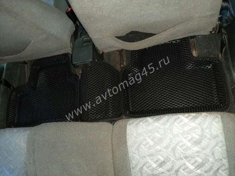 BORATEX  коврики в салон 3D EVA ЭВА Lada Приора ВАЗ 2110 2112 черные рисунок ромб комплект 5шт фото 5