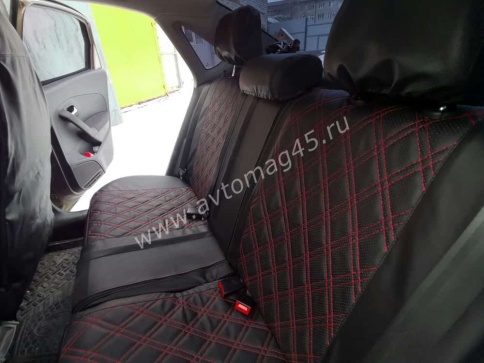 Экстрим  чехлы универсальные экокожа черный черный ромб комплект    фото 3