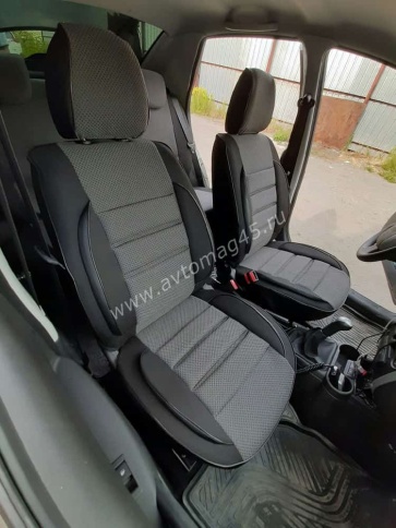 Авточехлы  Datsun Датсун 1/1 жаккард черно-серый Ижевск   фото 3