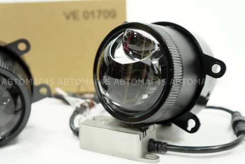 SALMAN  Фары п/туманные 1 линза  Lada Vesta X-Ray и иномар ближн/дальний LED 70W 8000LM 2шт гар 6мес фото 4