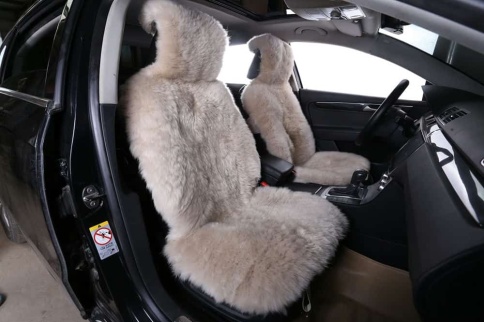 Накидка  длинный ворс палевый 140х55см 1шт    фото 1