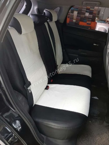 Экстрим  чехлы универсальные экокожа черный белый комплект    фото 6