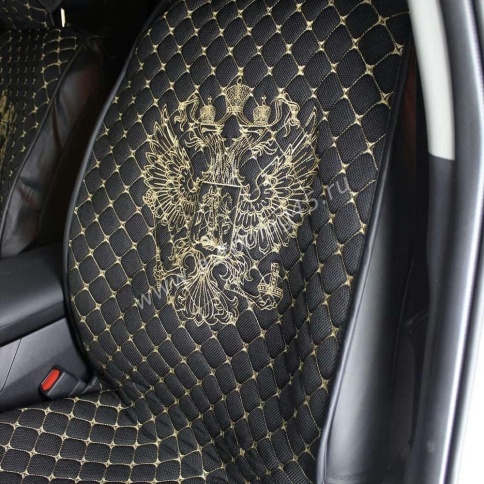 Чехлы  накидки на сиденье серия G лен черный бежевая/белая нитка комплект 5 шт фото 4