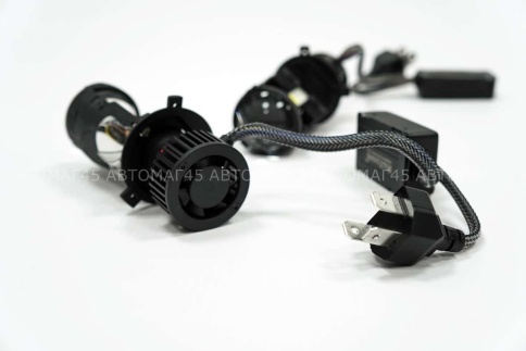 Ruzoom светодиодные лампы LED линза модуль 2шт H4 12В 60W 6500K 5000Lm с обманкой гар 6мес фото 3