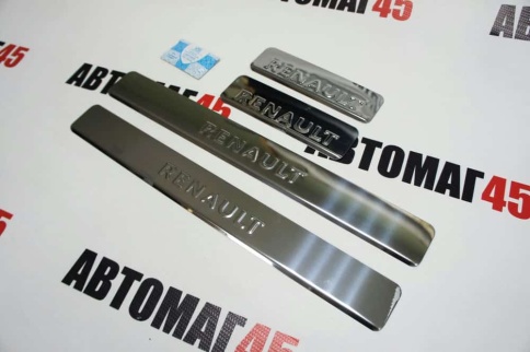 Dollex  Накладки на пороги  Renault Duster Рено Дастер 10-21г и 21-22г 1 и 2 пок 4 шт нержавейка    фото 2