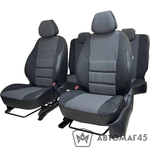 Авточехлы  Нива 4x4 1 пок. до 2019г 3-х дверная жаккард черный A10    фото 6