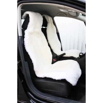 Рус Автотренд  Накидки короткий ворс мутон белый 140x55 2шт    фото 1