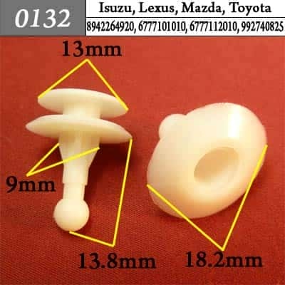 0132 Клипса пистон для Isuzu Lexus Mazda Toyota  фото 1