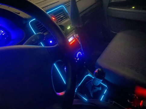 C2R Неоновая нить для подсветки салона LGX-B2 синий 2м фото 11