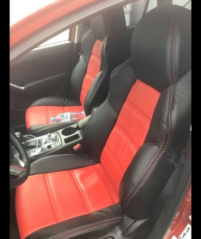 Экстрим  чехлы универсальные экокожа черный красный комплект    фото 3