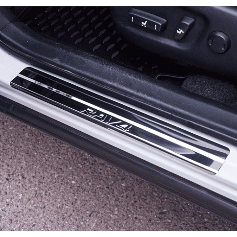 LIDER  Накладки на пороги  Toyota RAV4 XA40 Тойота Рав4 ХА40 2013-2019г 4 шт нержавейка    фото 2