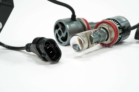 Ruzoom A80 светодиодные лампы LED линза модуль 2шт H11 12В 45W 5700K 4500Lm гарантия 6 мес фото 4