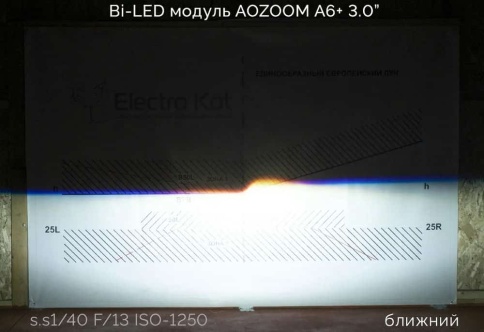 Aozoom  A6+ 2022 светодиодные Би-Led линзы 3.0" 12V 35W 5500K 4200Lm 2чипа 3рефлектора гарант 12 мес фото 3