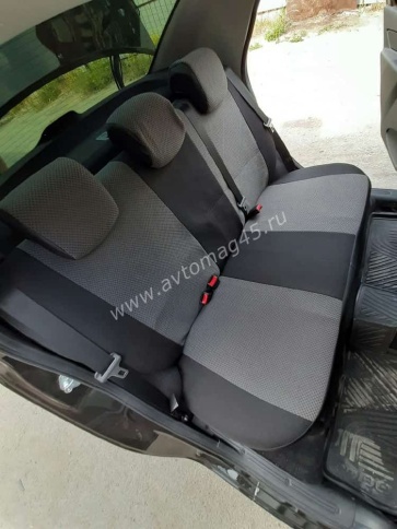 Авточехлы  Datsun Датсун 1/1 жаккард черно-серый Ижевск   фото 4