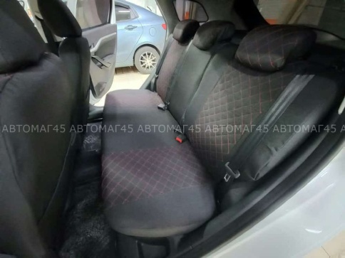 Авточехлы  Lada Vesta Лада Веста седан SW SW Cross жаккард черный с красной ниткой ромб Барс фото 3