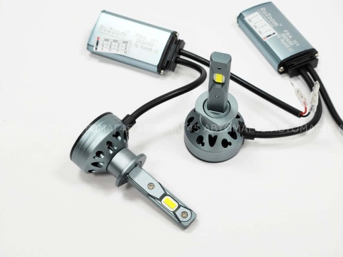 Ruzoom F9A-T2  светодиодные лампы LED 2шт H1 12В 60W 6000K 6000Lm гарантия 6мес    фото 7