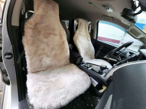 Рус Автотренд  Накидки короткий ворс мутон бежевый 140x55 на весь салон 5шт    фото 10