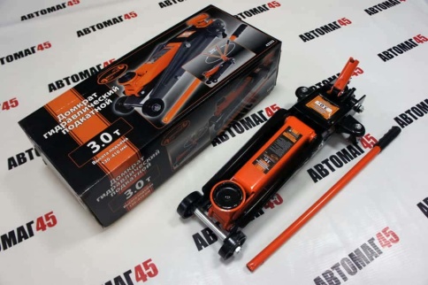 Автодело  домкрат 3т гидравлический подкатной поворотная ручка высота 130-410мм    фото 5