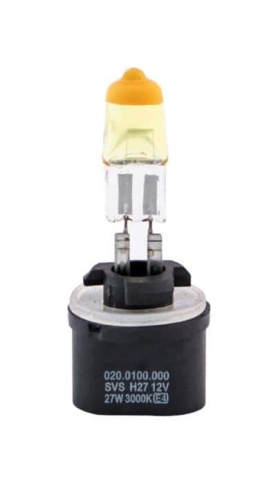 SVS  лампа 880 H27/1 Yellow 12V 55W 3000K 2шт    фото 2