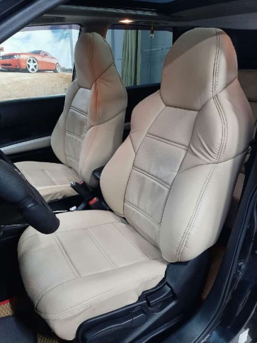 Экстрим  чехлы универсальные экокожа бежевый бежевый комплект    фото 9