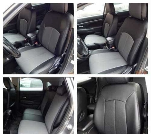 Авточехлы  Toyota RAV4 Тойота Рав4 2018-2025г XA50 экокожа черно-серый SeiNtex   фото 1