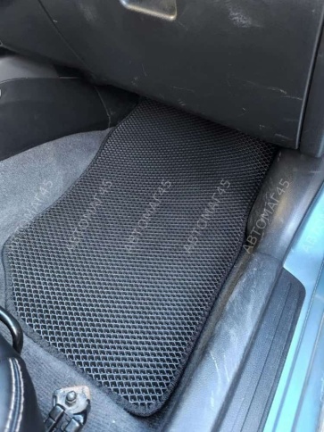 EVA ЭВА  коврики в салон Mitsubishi Lancer 9 2003-2010г черные рисунок ромб  5шт    фото 5