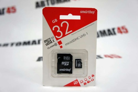 Smartbuy  карта памяти Micro 32Gb SDHC Smart Buy Class 10 c адаптером    фото 1