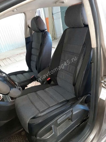 Авточехлы  Volkswagen Golf Plus Гольф Плюс Volkswagen Tiguan Тигуан до 17г жаккард серо-черн Ижевск фото 1