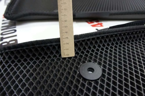 EVA ЭВА 3D коврики в салон Volkswagen Polo 2010-2020г седан черные рисунок ромб комплект 5шт  фото 6