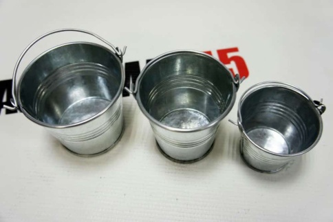 Ведро декоративное на фаркоп нержавейка d=7см h=7см    фото 7