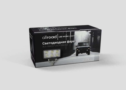 Allroad  фара светодиодная 6000К 1200Lm 10-30V  6 диодов 18Вт рабочий свет 1шт гарантия 1 мес  фото 2