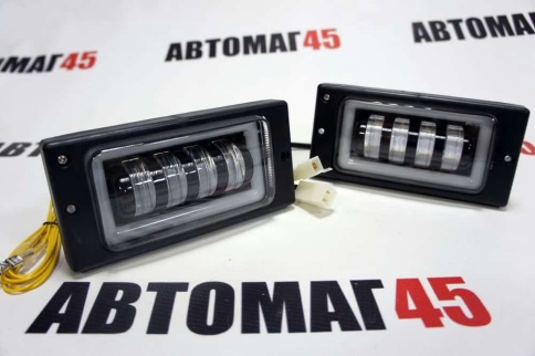 SALMAN  Фары п/туманные ВАЗ 2110 2112 2113 2115 Нива Шевроле 50W 4800LM 4 линзы + ДРЛ 2шт гар 6 мес фото 7