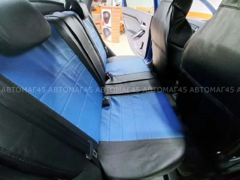 Экстрим  чехлы универсальные экокожа черный синий комплект    фото 4