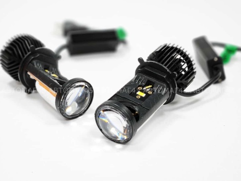 Y6 Max светодиодные лампы LED линза модуль 2шт H4 12В 30W 5500K 5500Lm с обманкой гар 4мес фото 13