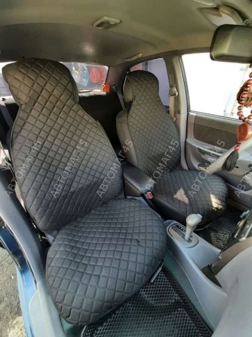 Накидки на сиденье универсальные жаккард черный 2шт    фото 3