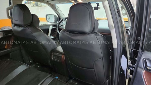 Чехлы  накидки на сиденье экокожа+алькант черный трансформер с отдельным подголовником компл Oumanni фото 8