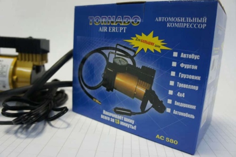 Tornado АС580 компрессор 35л мин 110Вт 10 Атм сумка насадки гарантия 1год МаякАвто   фото 4